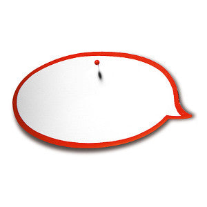 100 Workshop SpeechBubbles, white/red